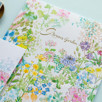 Hallmark Writing Letter Pad and Envelopes -glorious garden-