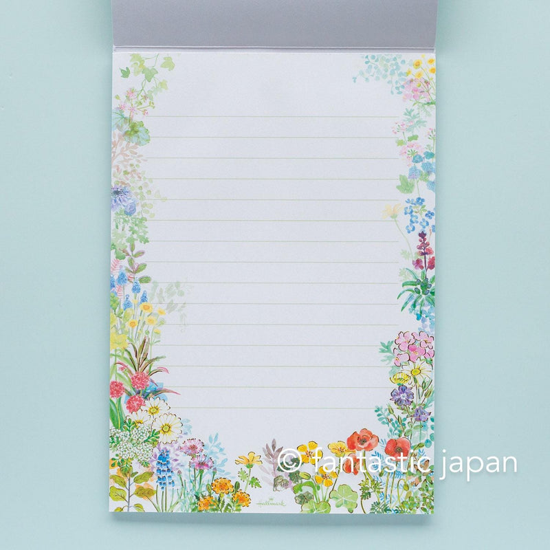 Hallmark Writing Letter Pad and Envelopes -glorious garden-