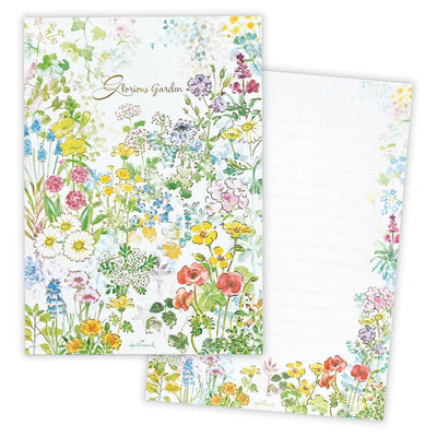 Hallmark Writing Letter Pad and Envelopes -glorious garden-