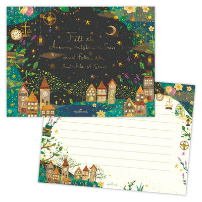 Hallmark Writing Letter Pad and Envelopes -A walk under the stars-