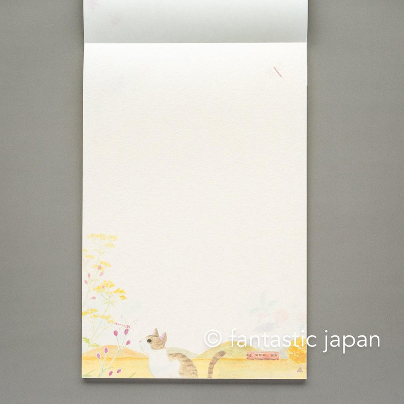 Writing Letter Pad and Envelopes / Cats in autumn / NB Washi letter set