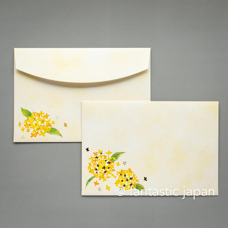 Writing Letter Pad and Envelopes / fragrant olive / NB Washi letter set