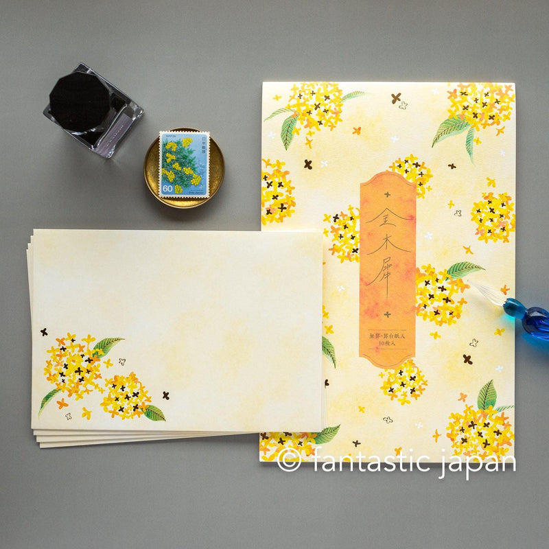 Writing Letter Pad and Envelopes / fragrant olive / NB Washi letter set