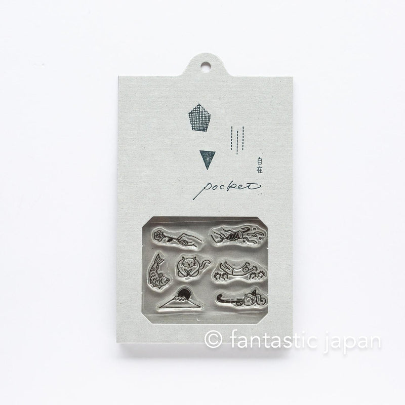 Mizushima JIZAI Clear Stamps POCKET -congrats-  / nombre stamp