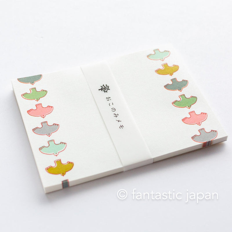 mizushima memo pad -bird-