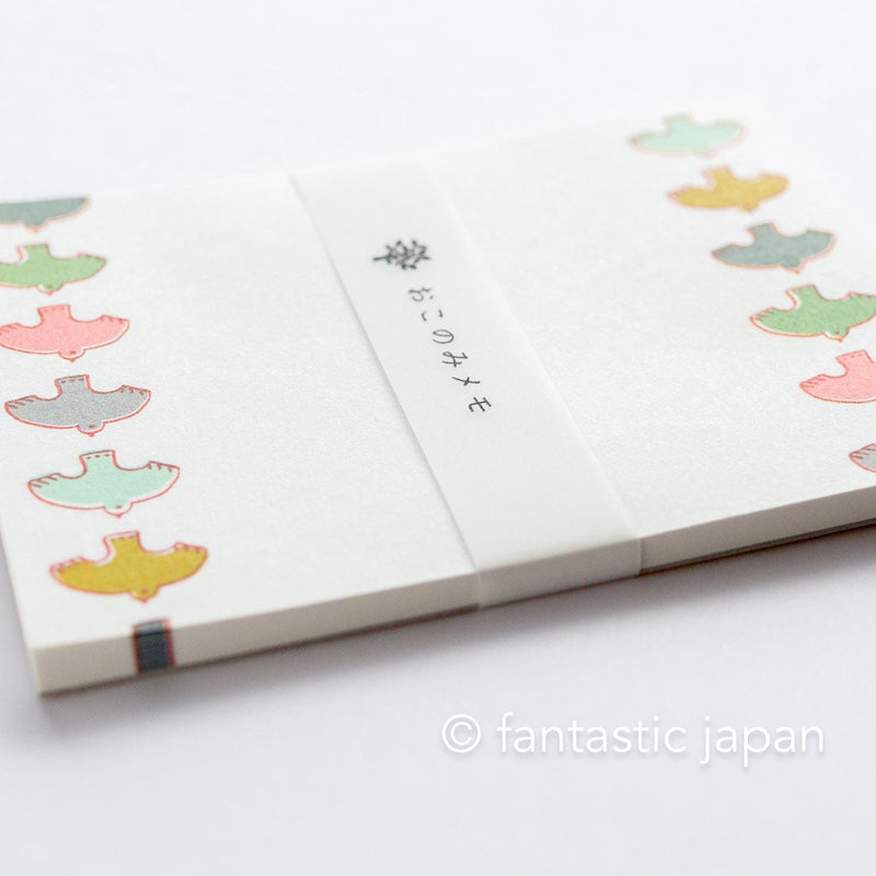 mizushima memo pad -bird-