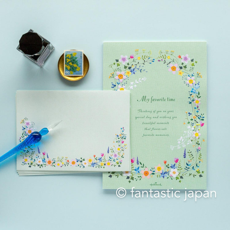 Hallmark Writing Letter Pad and Envelopes -My favorite time-