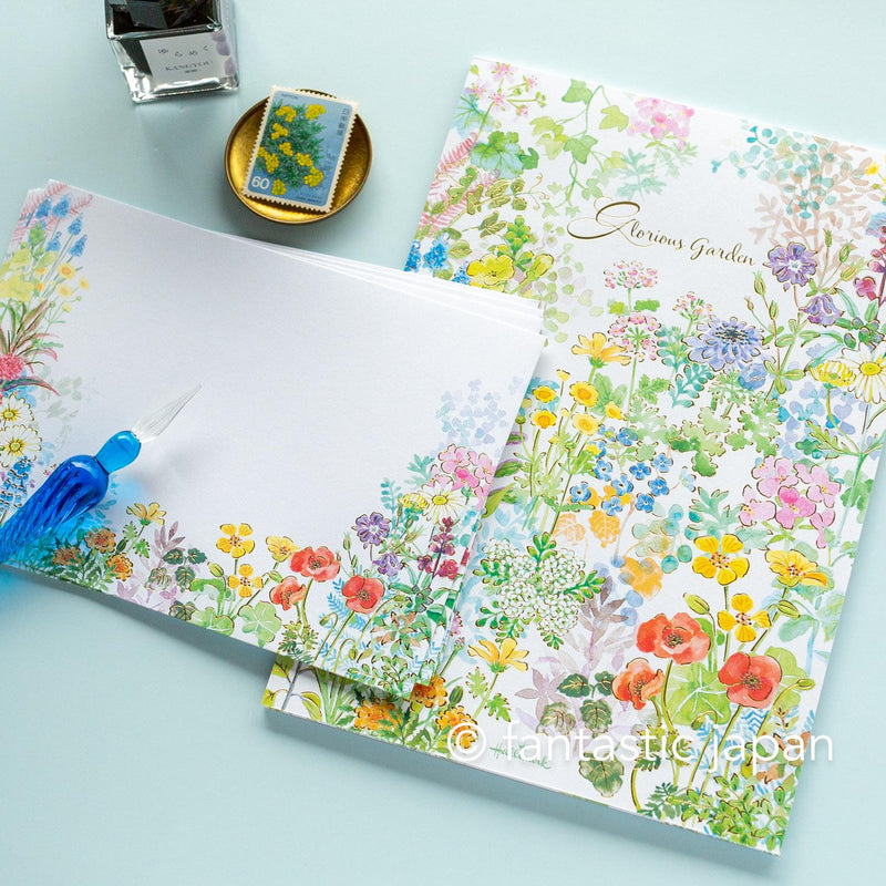 Hallmark Writing Letter Pad and Envelopes -glorious garden-