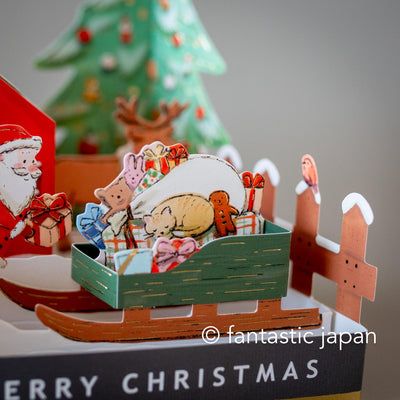 Christmas pop-up garden card "Santa Claus house"