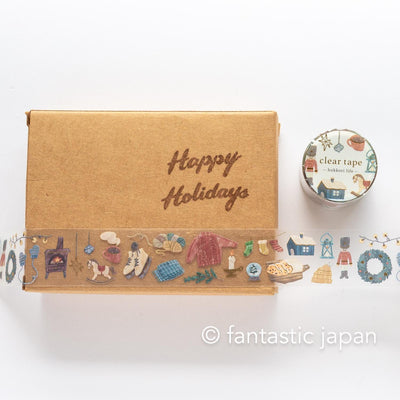 Gold Foil PET Clear tape / hokkori life -Holiday items- / mind wave /