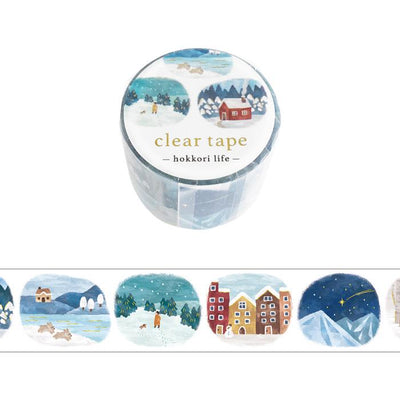 Gold Foil PET Clear tape / hokkori life -winter scene- / mind wave /