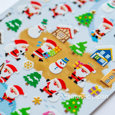 Christmas Gold Foil sticker / Winter selection -mini Santa Clause- / mind wave holiday sticker