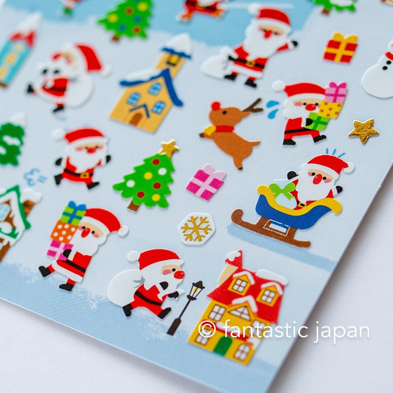 Christmas Gold Foil sticker / Winter selection -mini Santa Clause- / mind wave holiday sticker