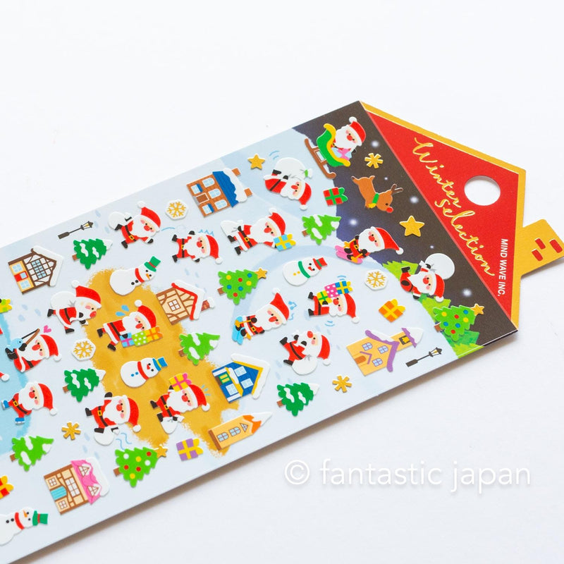 Christmas Gold Foil sticker / Winter selection -mini Santa Clause- / mind wave holiday sticker