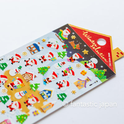 Christmas Gold Foil sticker / Winter selection -mini Santa Clause- / mind wave holiday sticker