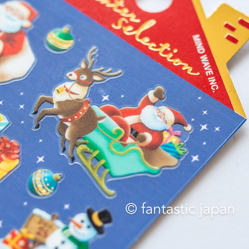 Christmas Gold Foil sticker / Winter selection -Christmas night- / mind wave holiday sticker