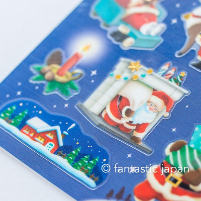 Christmas Gold Foil sticker / Winter selection -Christmas night- / mind wave holiday sticker