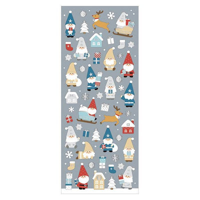 Christmas Gold Foil sticker / Winter selection -toy Santa Clause- / mind wave holiday sticker