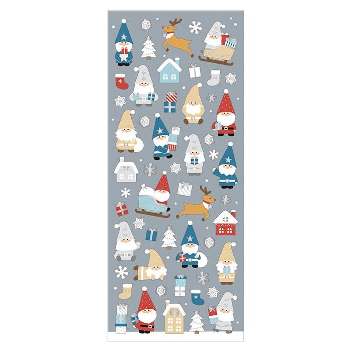 Christmas Gold Foil sticker / Winter selection -toy Santa Clause- / mind wave holiday sticker