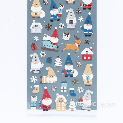 Christmas Gold Foil sticker / Winter selection -toy Santa Clause- / mind wave holiday sticker