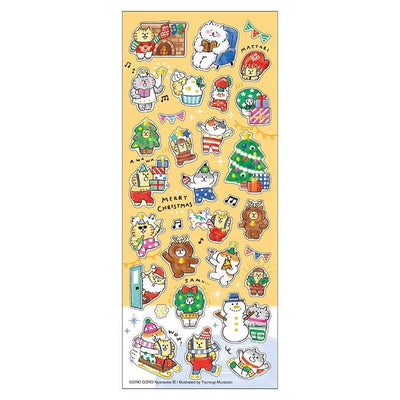 Christmas Gold Foil sticker / Winter selection -gorogoro nyansuke- / mind wave holiday sticker