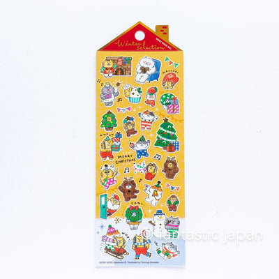 Christmas Gold Foil sticker / Winter selection -gorogoro nyansuke- / mind wave holiday sticker