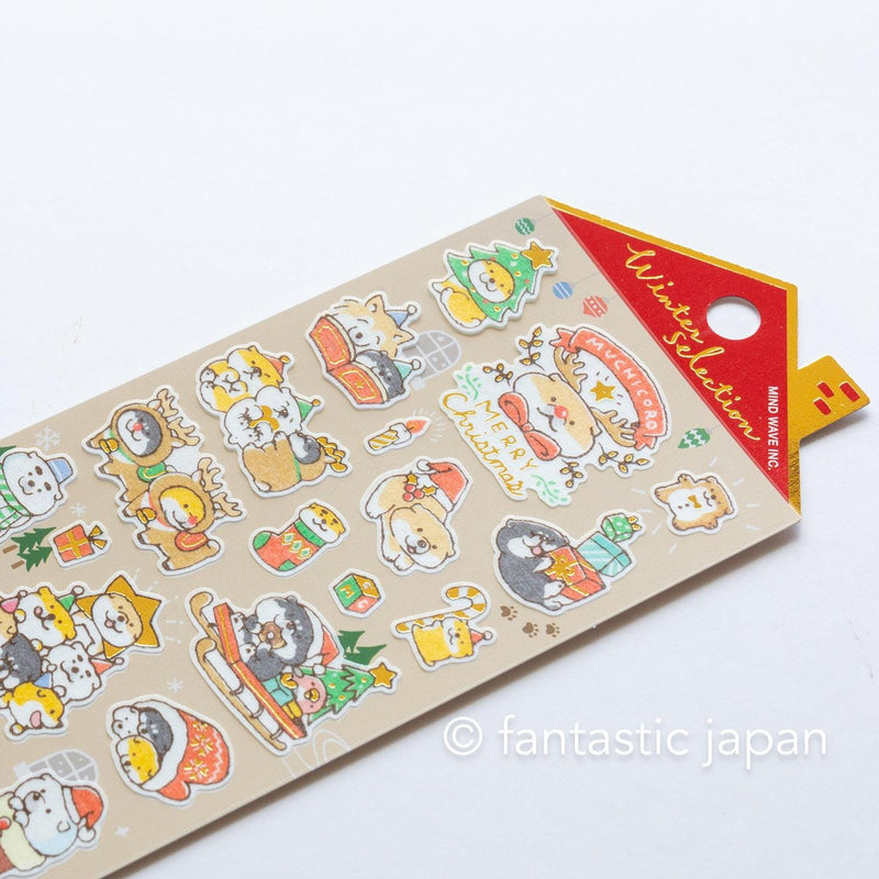 Christmas Gold Foil sticker / Winter selection -shibanban- / mind wave holiday sticker