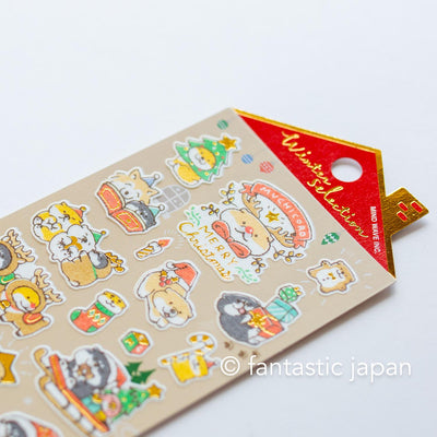 Christmas Gold Foil sticker / Winter selection -shibanban- / mind wave holiday sticker