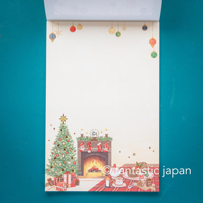 Japanese Washi Writing Letter Pad and Envelopes -noel party- / NB letter set