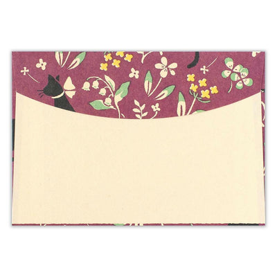 Japanese Washi letter set / WANOWA -black cat- / NB letter set