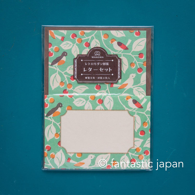 Japanese Washi letter set / WANOWA -bird and berry- / NB letter set