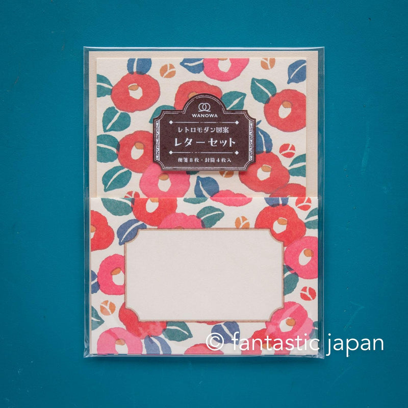 Japanese Washi letter set / WANOWA -Camellia japonica- / NB letter set