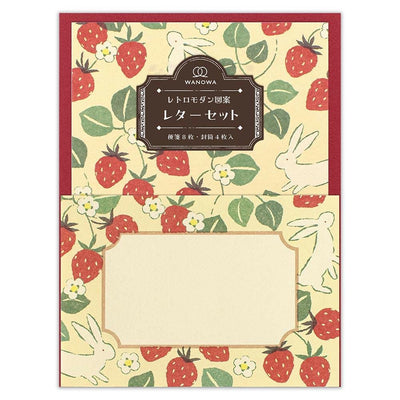 Japanese Washi letter set / WANOWA -rabbit and strawberry- / NB letter set