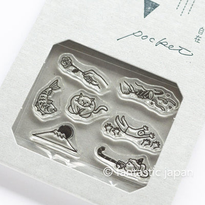 Mizushima JIZAI Clear Stamps POCKET -congrats-  / nombre stamp