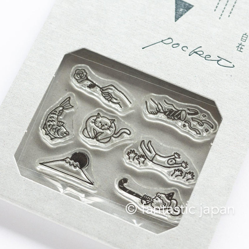 Mizushima JIZAI Clear Stamps POCKET -congrats-  / nombre stamp