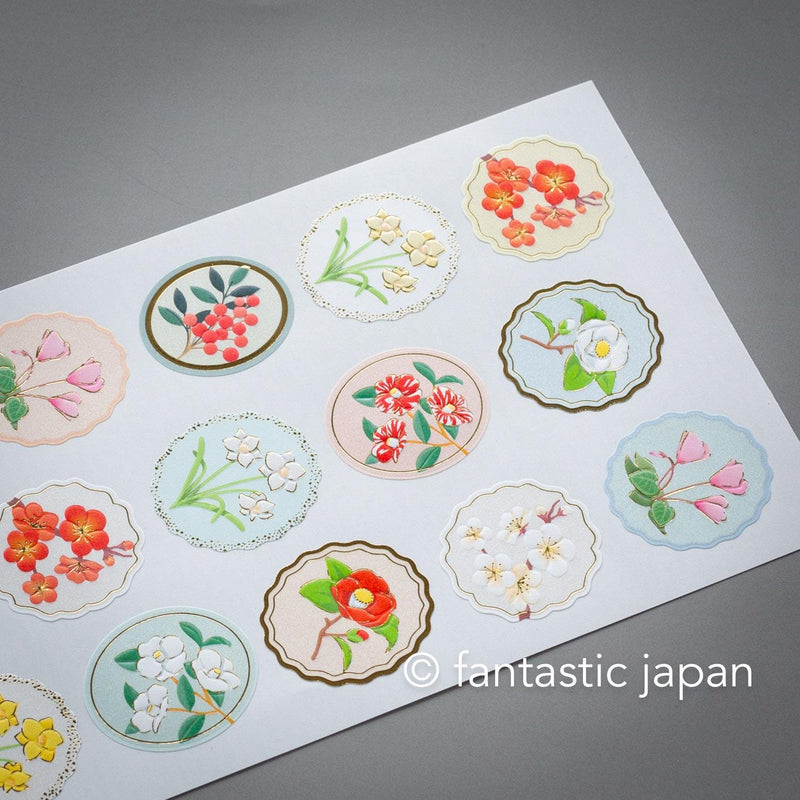 Washi winter sticker -winter flower-