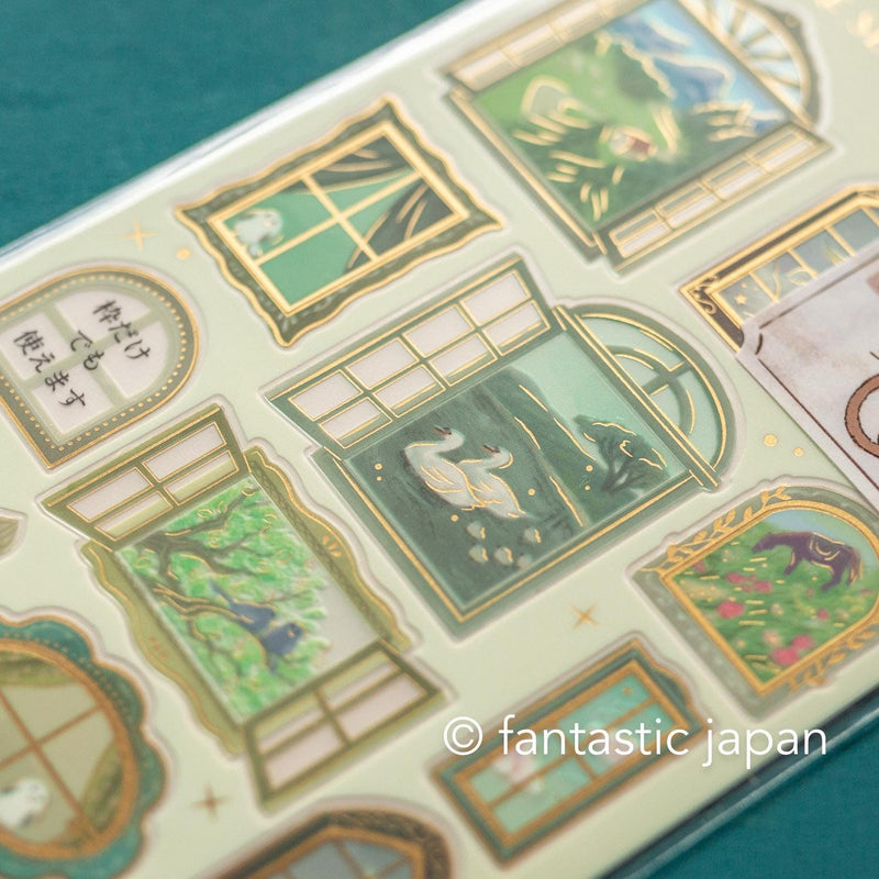 CADRE sticker -landscape in window frame- / kamio Japan