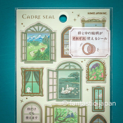 CADRE sticker -landscape in window frame- / kamio Japan