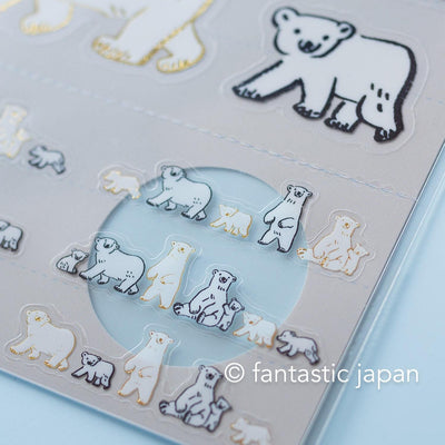 Simple deco sticker / Animal parade -polar bear- / design by Ryoji Nakajima