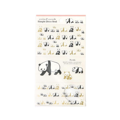 Simple deco sticker / Animal parade -panda- / design by Ryoji Nakajima