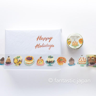 Gold Foil PET Clear tape / hokkori life -Christmas cake- / mind wave /