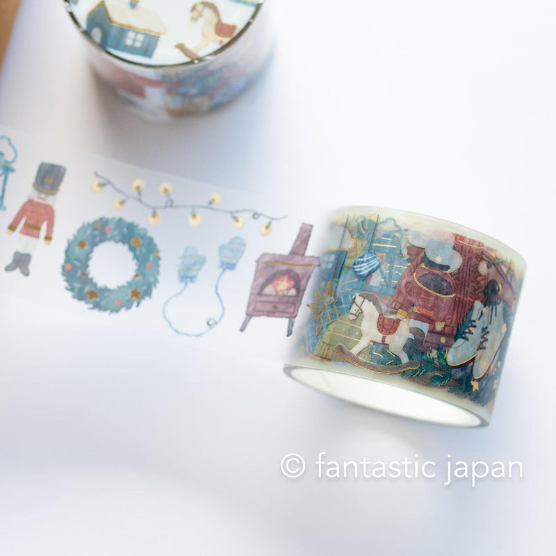 Gold Foil PET Clear tape / hokkori life -Holiday items- / mind wave /