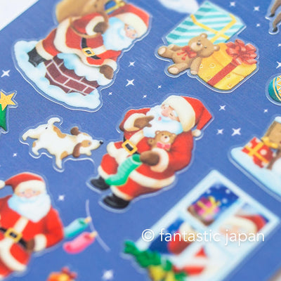 Christmas Gold Foil sticker / Winter selection -Christmas night- / mind wave holiday sticker