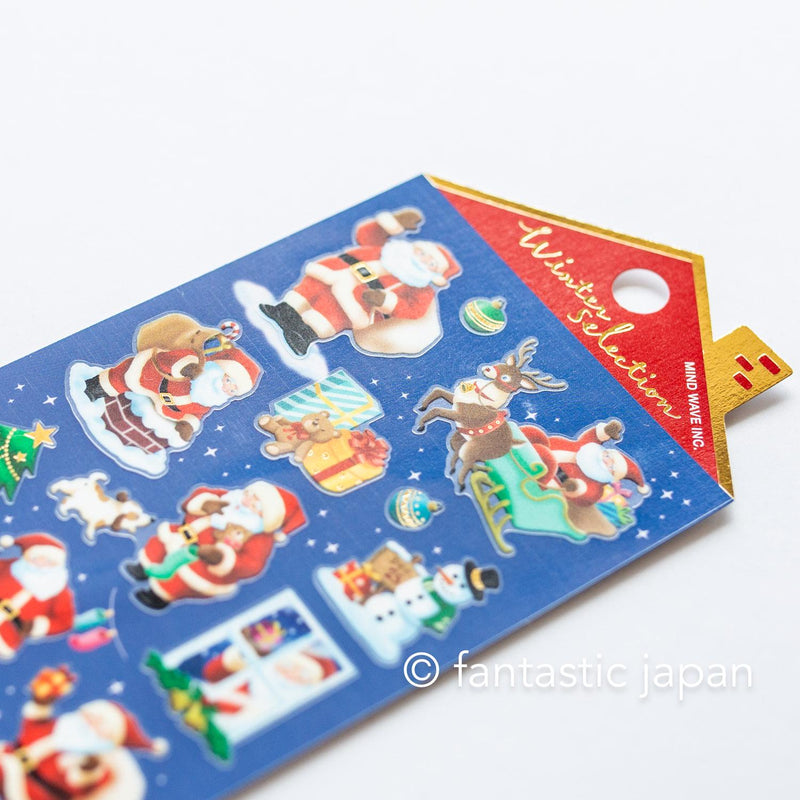 Christmas Gold Foil sticker / Winter selection -Christmas night- / mind wave holiday sticker