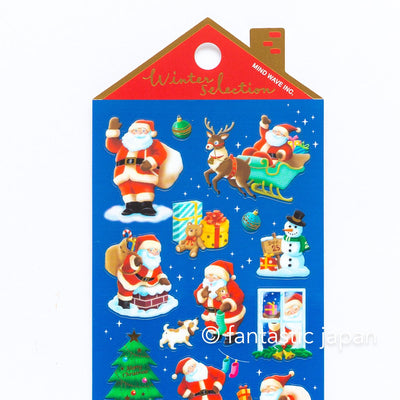 Christmas Gold Foil sticker / Winter selection -Christmas night- / mind wave holiday sticker