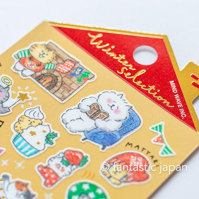 Christmas Gold Foil sticker / Winter selection -gorogoro nyansuke- / mind wave holiday sticker