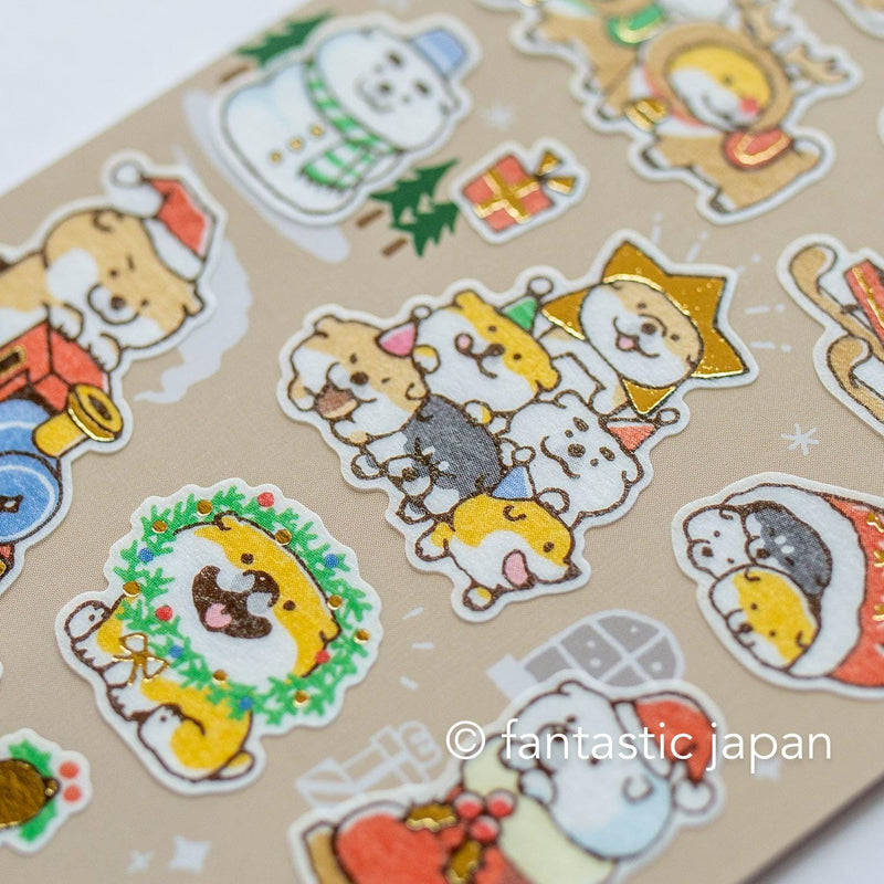 Christmas Gold Foil sticker / Winter selection -shibanban- / mind wave holiday sticker