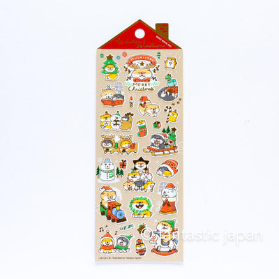 Christmas Gold Foil sticker / Winter selection -shibanban- / mind wave holiday sticker