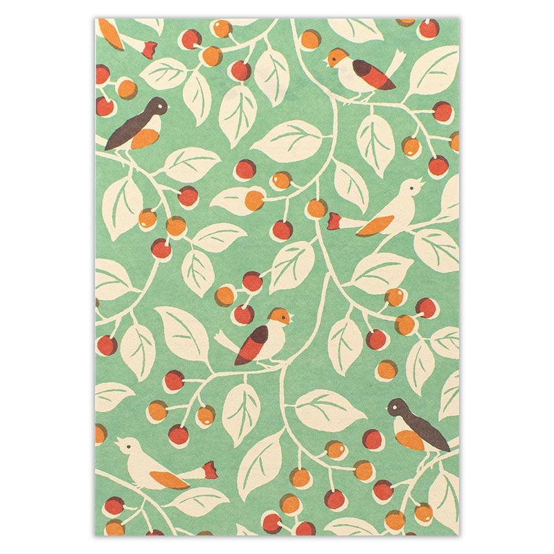 Japanese Washi letter set / WANOWA -bird and berry- / NB letter set