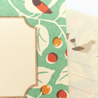 Japanese Washi letter set / WANOWA -bird and berry- / NB letter set